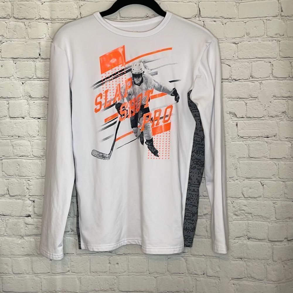 Place Sport White Boys Long Sleeve Shirt size large‎